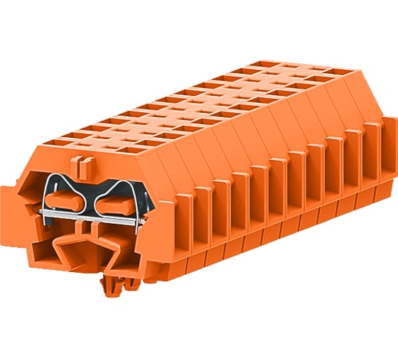 Клемма SUPU TB 1-1 с боковым подключением, с защелкивающимися ножками, оранжевая, 100 шт 242312 1