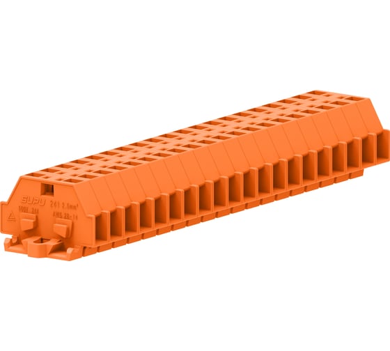 Клемма SUPU TB 1-1 с боковым подключением, с крепежными фланцами, оранжевая, 100 шт 241302 1