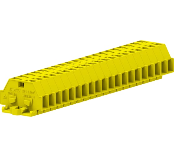 Клемма SUPU TB 1-1 с боковым подключением, с крепежными фланцами, желтая, 100 шт 241305 1