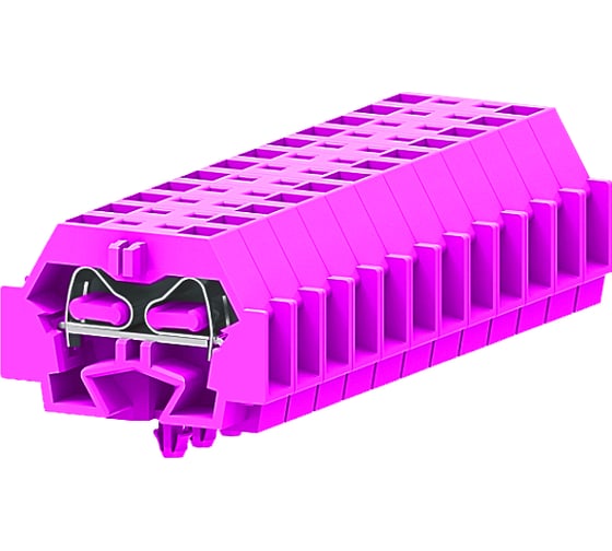 Клемма SUPU TB 1-1 с боковым подключением, с защелкивающимися ножками, розовая, 100 шт 242319 1