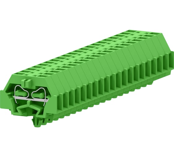 Клемма SUPU TB 1-1 с боковым подключением, с защелкивающимися ножками, сечение 1,5 мм. кв., зеленая, 100 шт 240316 1