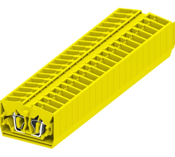 Клемма SUPU TB 1-1 промежуточное фронтальное подключение, сечение 2,5 мм. кв., желтый, 100 шт 254325 1