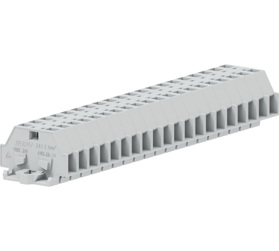 Клемма SUPU TB 1-1 с боковым подключением, с крепежными фланцами, светло-серая, 100 шт 241303 1