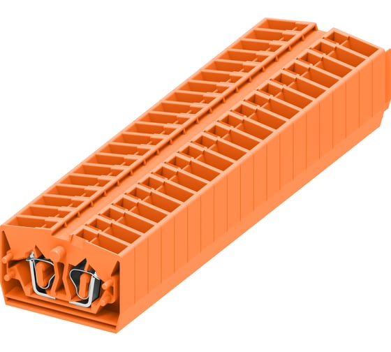 Клемма SUPU TB 1-1 промежуточное фронтальное подключение, сечение 2,5 мм. кв., оранжевая, 100 шт 254322 1
