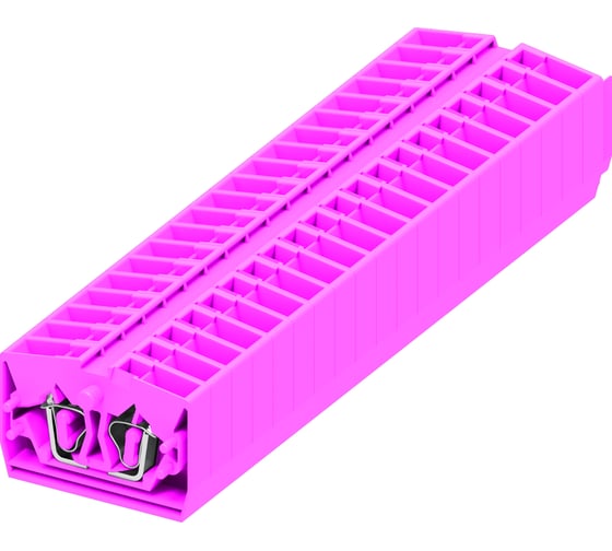 Клемма SUPU TB 1-1 промежуточное фронтальное подключение, сечение 2,5 мм. кв., розовый, 100 шт 254329 1