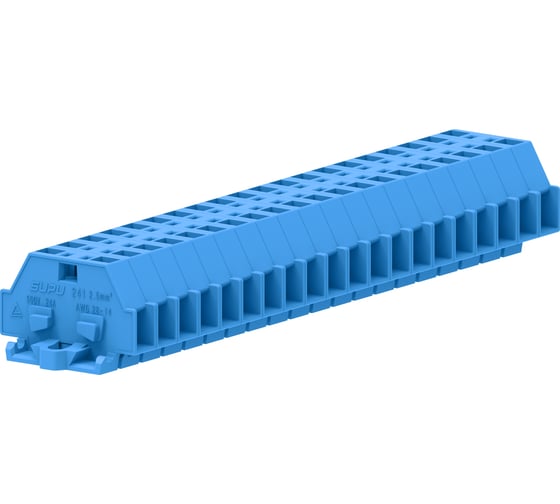 Клемма SUPU TB 1-1 с боковым подключением, с крепежными фланцами, синяя, 100 шт 241304 1