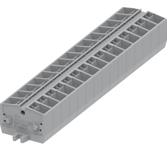 Клемма SUPU TB 2-2 с боковым подключением, с крепежными фланцами 254, серая, 100 шт 254331 1