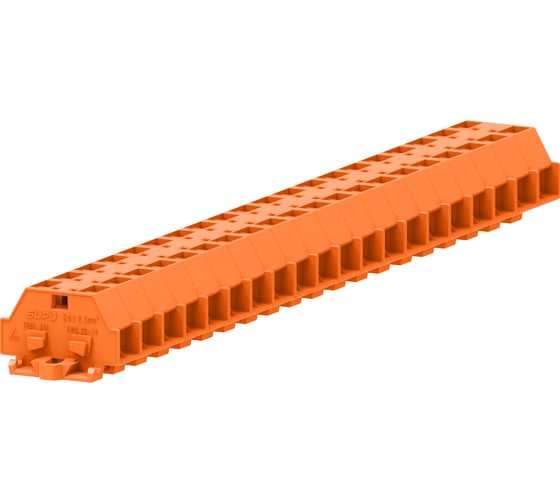 Клемма SUPU TB 2-2 с боковым подключением, с крепежными фланцами, оранжевая, 100 шт 241332 1