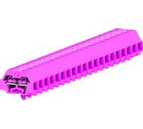 Клемма SUPU TB 2-2 с боковым подключением, с защелкивающимися ножками, сечение 1,5 мм. кв., розовая., 100 шт 240349