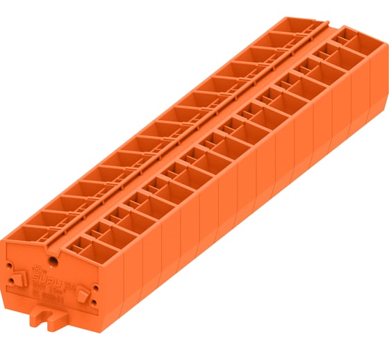 Клемма SUPU TB 2-2 с боковым подключением, с крепежными фланцами 254, оранжевая, 100 шт 254332 1