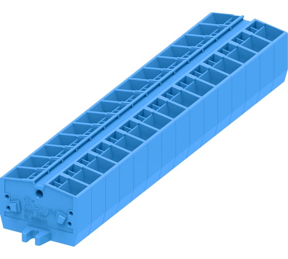 Клемма SUPU TB 2-2 с боковым подключением, с крепежными фланцами 254, син, 100 шт 254334 1