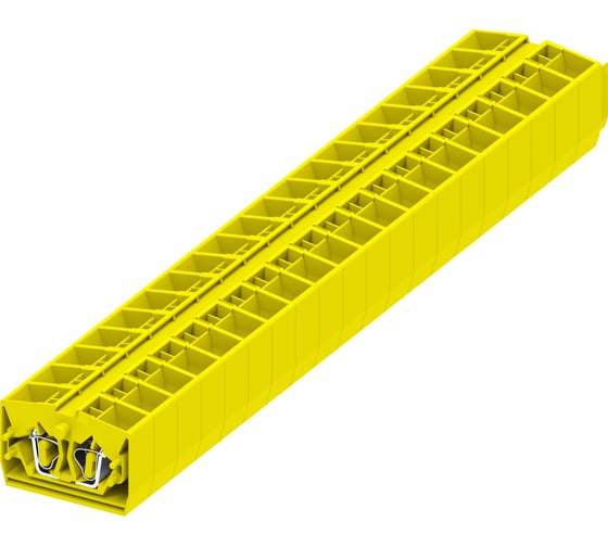 Клемма SUPU TB 2-2 промежуточное фронтальное подключение, сечение 2,5 мм. кв., желтый, 100 шт 254355 1