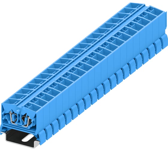 Клемма SUPU TB 2-2 на DIN-35, фронтальное подключение, сечение 2,5 мм. кв., синий, 100 шт 254384 1
