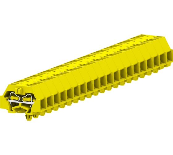 Клемма SUPU TB 2-2 с боковым подключением, с защелкивающимися ножками, сечение 1,5 мм. кв., желтая, 100 шт 240345 1