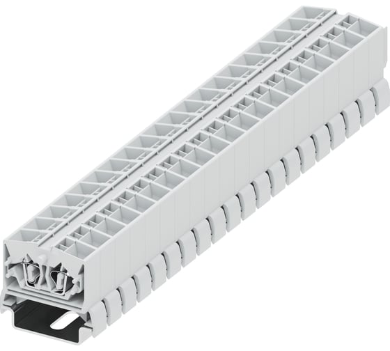 Клемма SUPU TB 2-2 на DIN-35, фронтальное подключение, сечение 2,5 мм. кв., светло-серый, 100 шт 254383 1