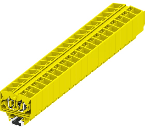 Клемма SUPU TB 2-2 на DIN-15, фронтальное подключение, сечение 2,5 мм. кв., желтая, 100 шт 254395 1
