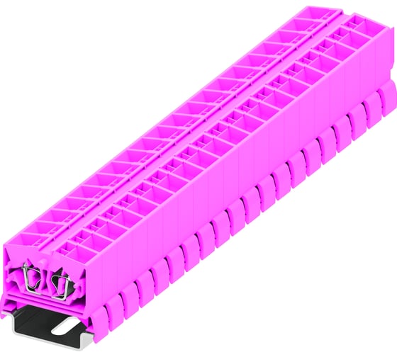 Клемма SUPU TB 2-2 на DIN-35, фронтальное подключение, сечение 2,5 мм. кв., розовый, 100 шт 254389 1