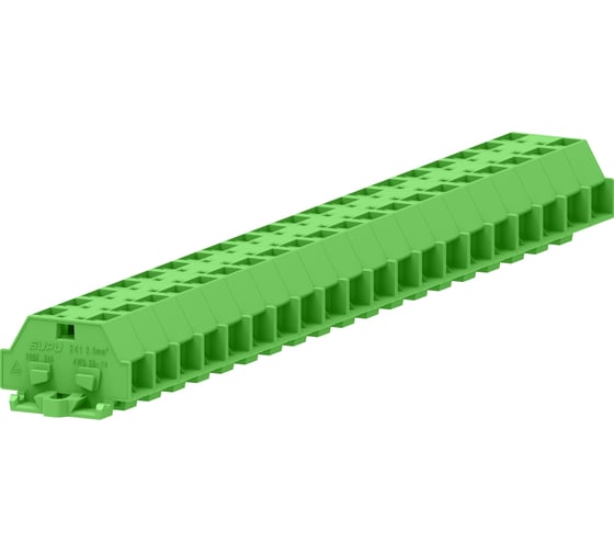 Клемма SUPU TB 2-2 с боковым подключением, с крепежными фланцами, зеленая, 100 шт 241336 1