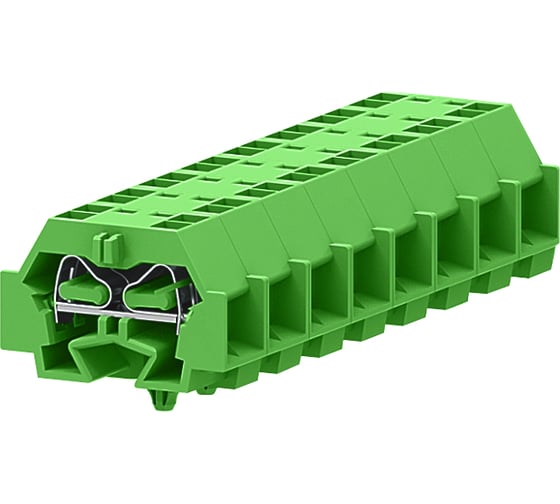 Клемма SUPU TB 2-2 с боковым подключением, с защелкивающимися ножками, зеленая, 100 шт 242346 1