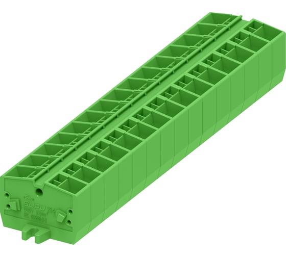 Клемма SUPU TB 2-2 с боковым подключением, с крепежными фланцами 254, зеленый, 100 шт 254336 1