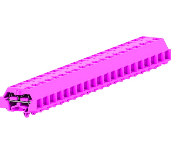 Клемма SUPU TB 2-2 с боковым подключением, с защелкивающимися ножками, розовая, 100 шт 241349 1