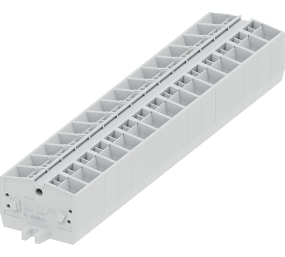 Клемма SUPU TB 2-2 с боковым подключением, с крепежными фланцами 254, светло-серый, 100 шт 254333 1