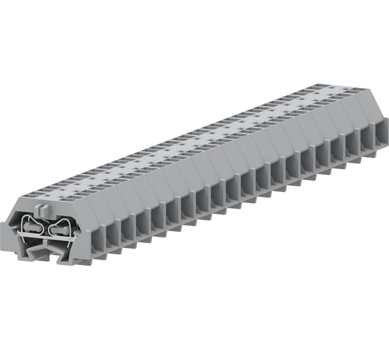 Клемма SUPU TB 2-2 с боковым подключением, с защелкивающимися ножками, сечение 1,5 мм. кв., серая, 100 шт 240351 1