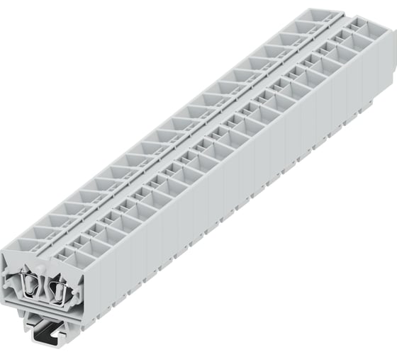 Клемма SUPU TB 2-2 на DIN-15, фронтальное подключение, сечение 2,5 мм. кв., светло-серый, 100 шт 254393 1