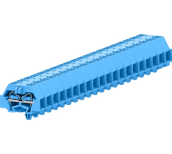 Клемма SUPU TB 2-2 с боковым подключением, с защелкивающимися ножками, сечение 1,5 мм. кв., синяя, 100 шт 240344 1