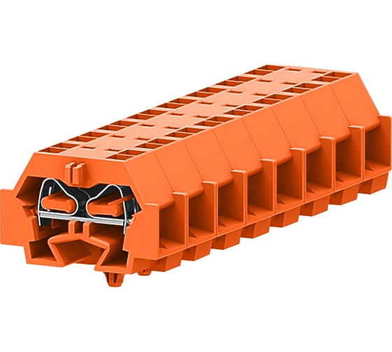 Клемма SUPU TB 2-2 с боковым подключением, с защелкивающимися ножками, оранжевая, 100 шт 242342 1