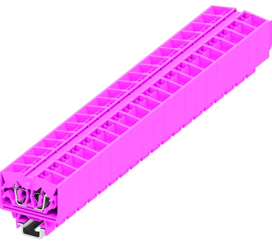 Клемма SUPU TB 2-2 на DIN-15, фронтальное подключение, сечение 2,5 мм. кв., розовый, 100 шт 254399 1