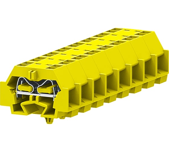 Клемма SUPU TB 2-2 с боковым подключением, с защелкивающимися ножками, желтая, 100 шт 242345 1
