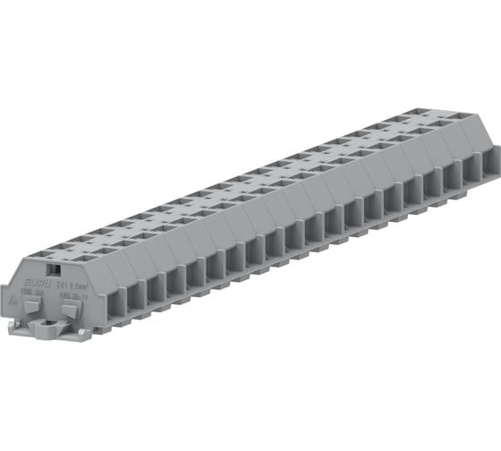 Клемма SUPU TB 2-2 с боковым подключением, с крепежными фланцами, серая, 100 шт 241331 1