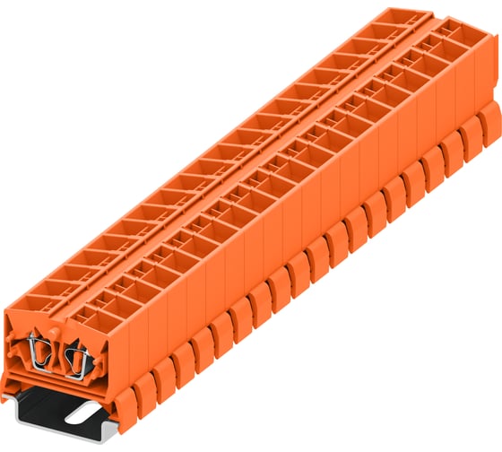 Клемма SUPU TB 2-2 на DIN-35, фронтальное подключение, сечение 2,5 мм. кв., оранжевая, 100 шт 254382 1