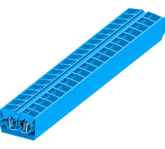 Клемма SUPU TB 2-2 промежуточное фронтальное подключение, сечение 2,5 мм. кв., синий, 100 шт 254354 1