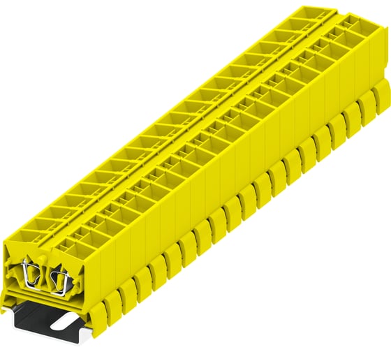 Клемма SUPU TB 2-2 на DIN-35, фронтальное подключение, сечение 2,5 мм. кв., желтая, 100 шт 254385 1