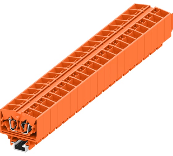Клемма SUPU TB 2-2 на DIN-15, фронтальное подключение, сечение 2,5 мм. кв., оранжевая, 100 шт 254392 1