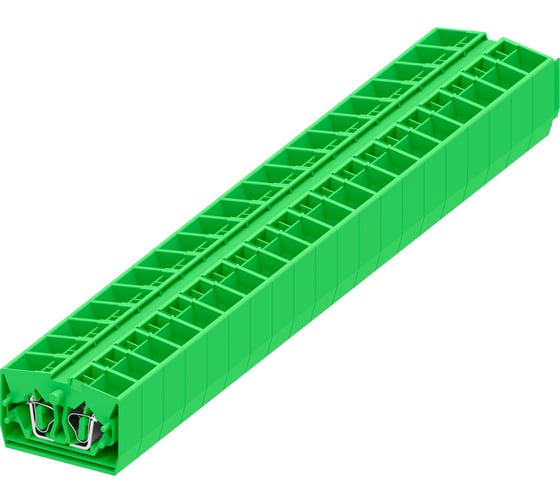 Клемма SUPU TB 2-2 промежуточное фронтальное подключение, сечение 2,5 мм. кв., зеленый, 100 шт 254356 1