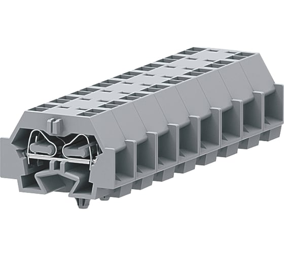 Клемма SUPU TB 2-2 с боковым подключением, с защелкивающимися ножками, серая, 100 шт 242341 1