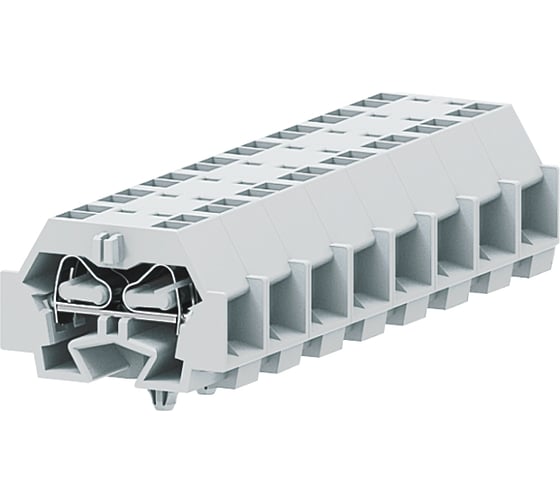 Клемма SUPU TB 2-2 с боковым подключением, с защелкивающимися ножками, светло-серая, 100 шт 242343 1