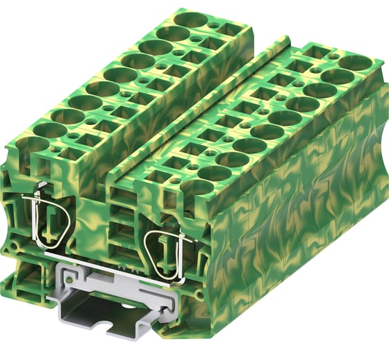 Клемма SUPU TC 1-1 земля сечение 10 мм. кв., желто-зеленая 50 шт TC10-2-PE 1