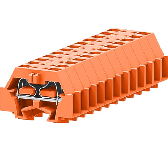 Клемма SUPU TB концевая 1-1 с боковым подключением, с крепежными фланцами, оранжевая, 100 шт 241322 1