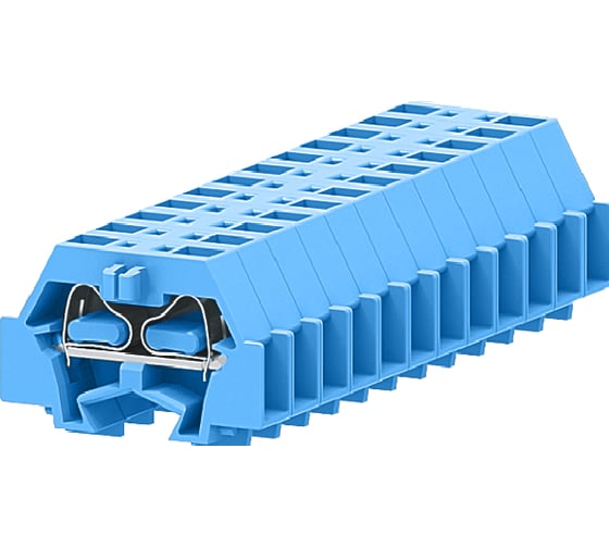 Клемма SUPU TB концевая 1-1 с боковым подключением, с крепежными фланцами, синяя, 100 шт 241324 1