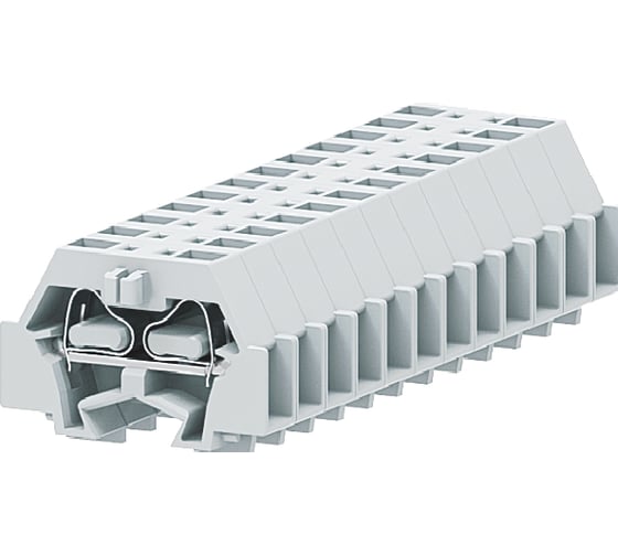 Клемма SUPU TB концевая 1-1 с боковым подключением, с крепежными фланцами, светло-серая, 100 шт 241323 1