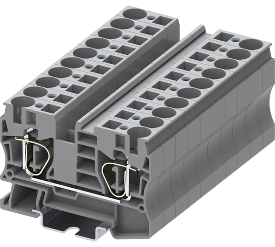 Клемма SUPU TC 1-1 пружинная, сечение 10 мм. кв., серая 50 шт TC10-2-GY 1
