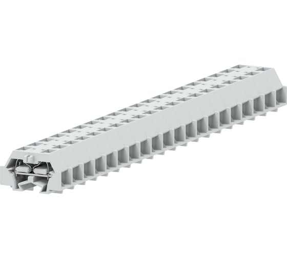 Клемма SUPU TB концевая 2-2 с боковым подключением, с защелкивающимися ножками, светло-серая, 100 шт 241353 1