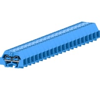 Клемма SUPU TB концевая 2-2 с боковым подключением, с защелкивающимися ножками, сечение 1,5 мм. кв., синяя, 100 шт 240354