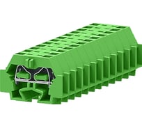 Клемма SUPU TB концевая 1-1 с боковым подключением, с защелкивающимися ножками, зеленая, 100 шт 242326