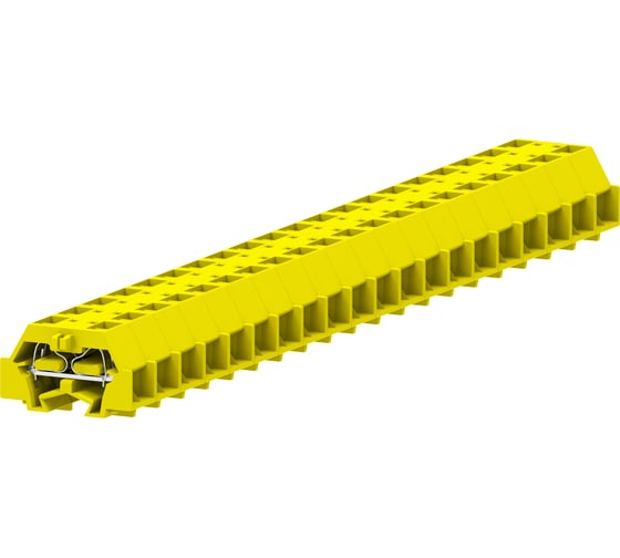 Клемма SUPU TB концевая 2-2 с боковым подключением, с защелкивающимися ножками, желтая, 100 шт 241355 1