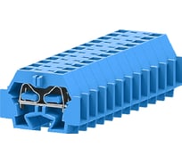 Клемма SUPU TB концевая 1-1 с боковым подключением, с защелкивающимися ножками, синяя, 100 шт 242324